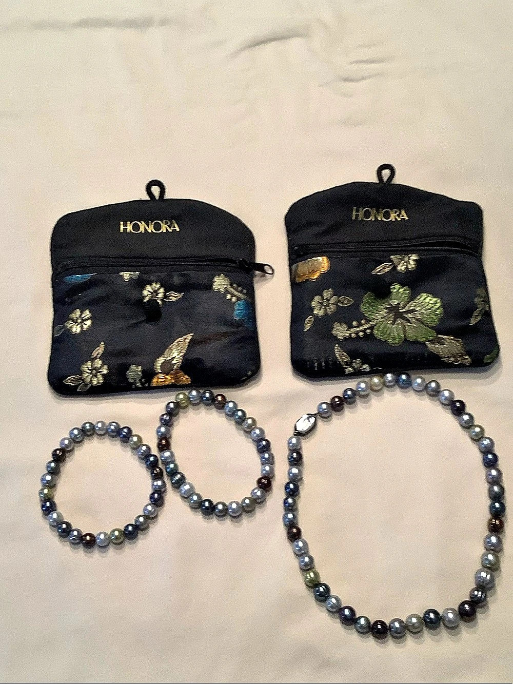 HONORA Multicolor Freshwater Cultured Pearl Necklace and Stretch Bracelet Set